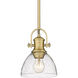 Hines 1 Light 7 inch Brushed Champagne Bronze Mini Pendant Ceiling Light